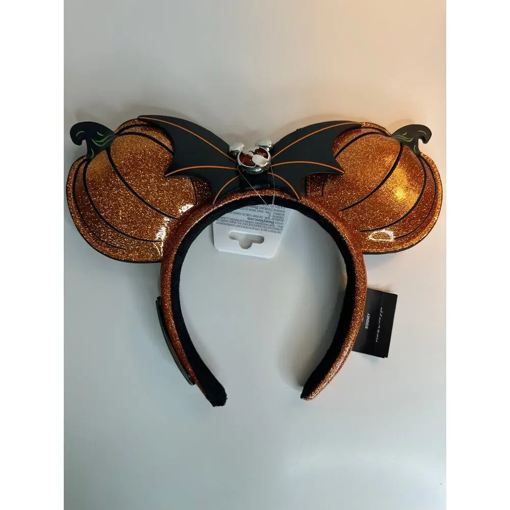 Disney Parks DVC Pumpkin Bat Glitter Halloween Ears
